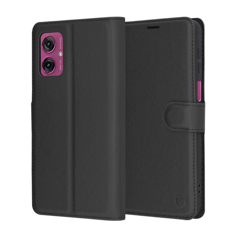 Husa Motorola Moto G55 Techsuit Leather Folio, negru