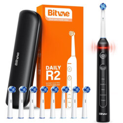 Periuta electrica cu senzor, 5 moduri, 8 capete Bitvae R2, negru