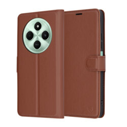 Husa Xiaomi Poco C75 Techsuit Leather Folio, maro