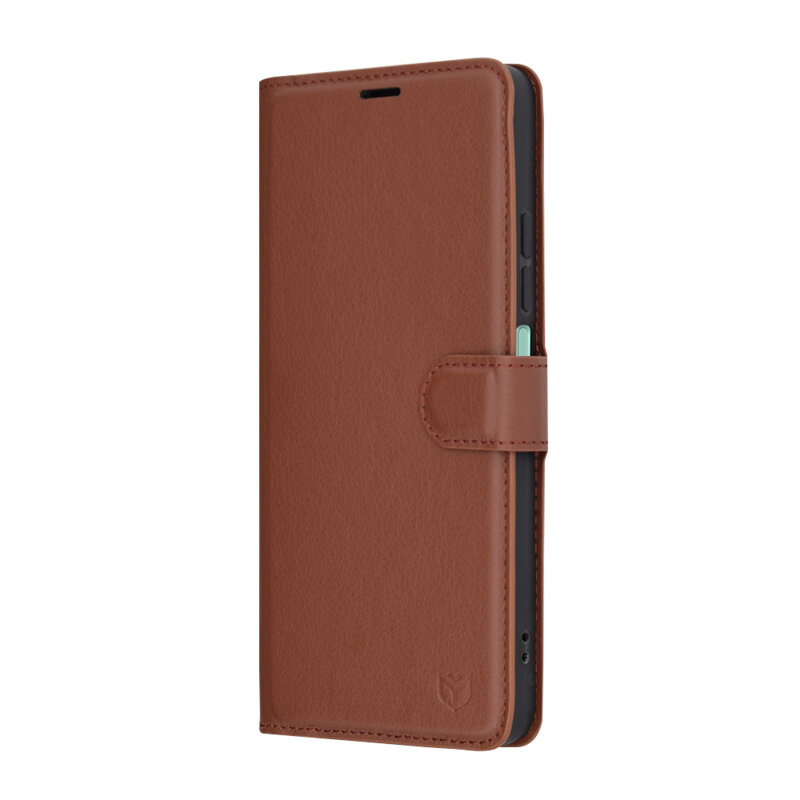 Husa Xiaomi Poco C75 Techsuit Leather Folio, maro