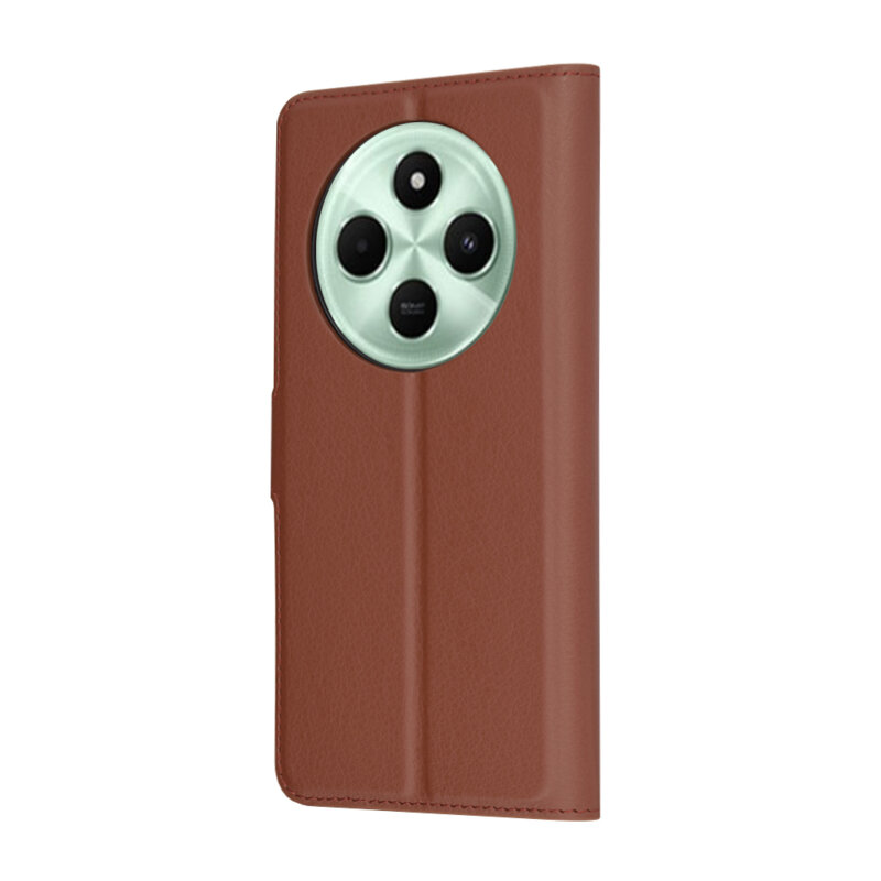 Husa Xiaomi Poco C75 Techsuit Leather Folio, maro