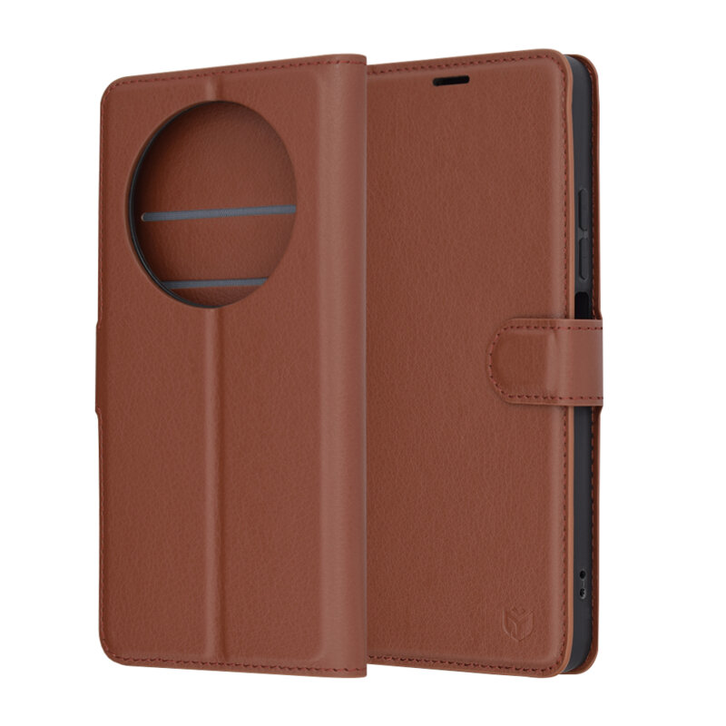 Husa Xiaomi Poco C75 Techsuit Leather Folio, maro