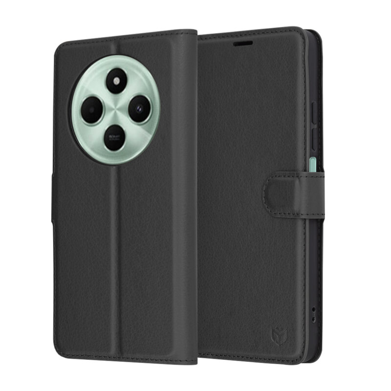 Husa Xiaomi Poco C75 Techsuit Leather Folio, negru
