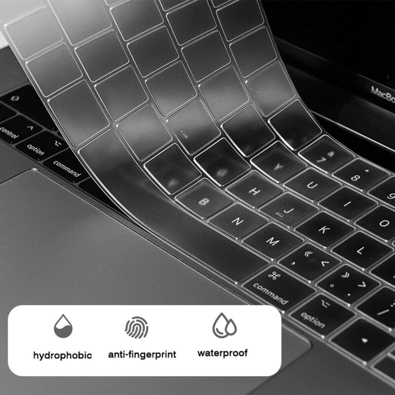 Husa tastatura MacBook Air 15 (2022-2025) Techsuit, transparent