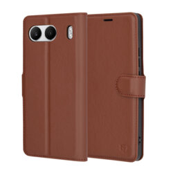 Husa OnePlus Nord 4 Techsuit Leather Folio, maro