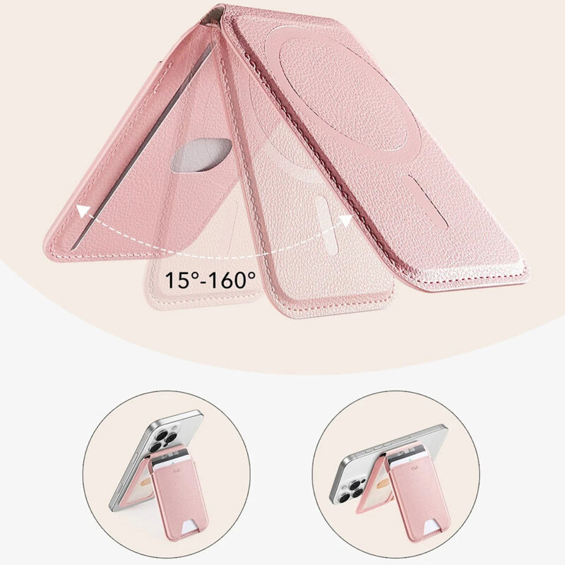 Portofel MagSafe pentru telefon, suport birou ESR HaloLock, roz