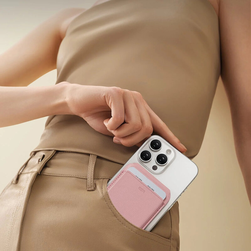 Portofel MagSafe pentru telefon, suport birou ESR HaloLock, roz