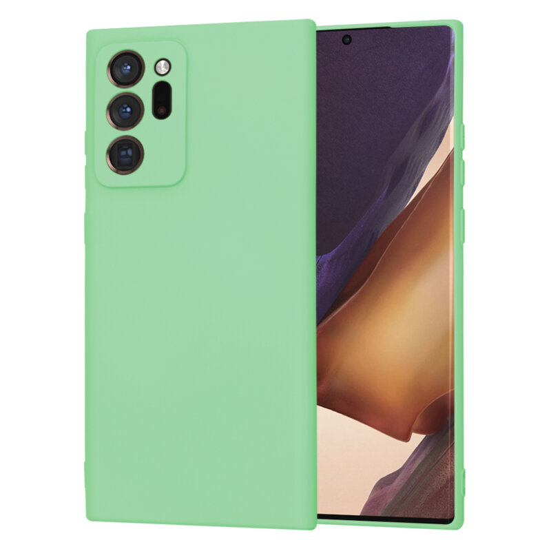 Husa silicon Samsung Galaxy Note 20 Ultra Techsuit SoftFlex, verde deschis