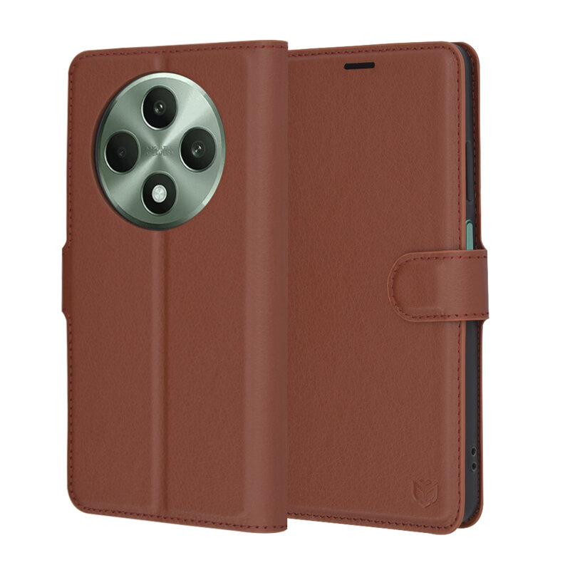 Husa Oppo Reno12 F 5G Techsuit Leather Folio, maro