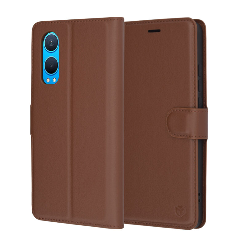 Husa OnePlus Nord CE4 Lite Techsuit Leather Folio, maro