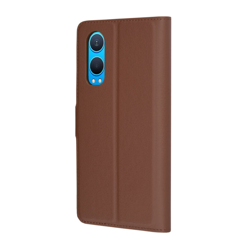 Husa OnePlus Nord CE4 Lite Techsuit Leather Folio, maro