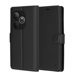 Husa Realme GT 6 Techsuit Leather Folio, negru