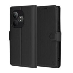 Husa Realme GT 6T Techsuit Leather Folio, negru