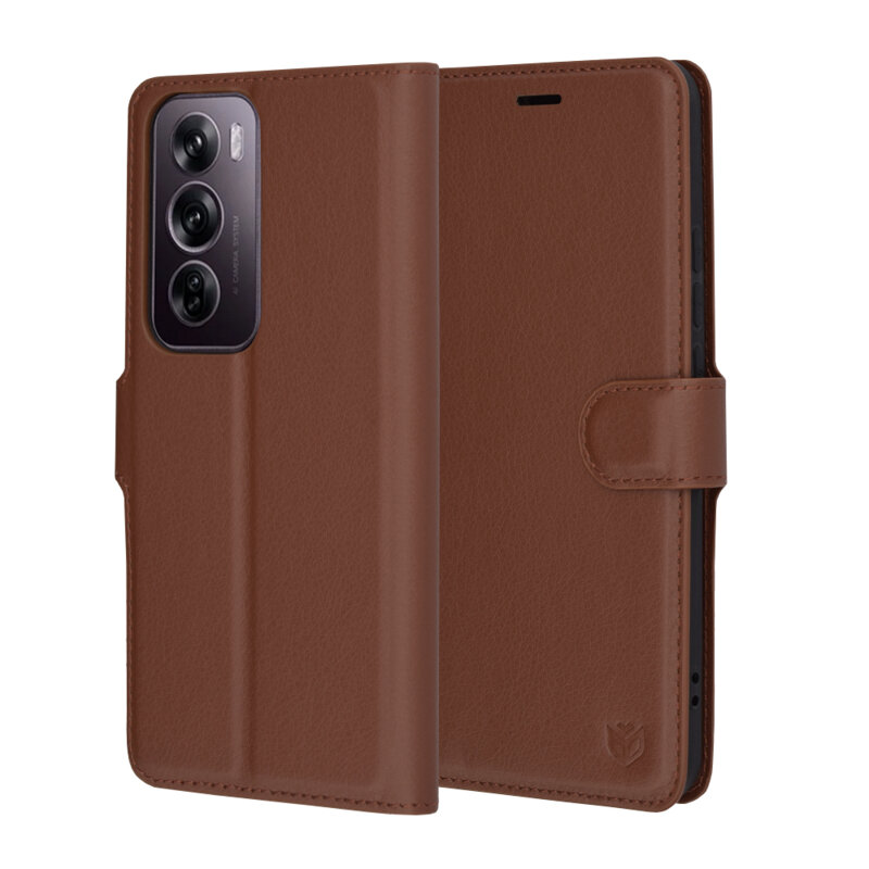 Husa Oppo Reno12 Pro Techsuit Leather Folio, maro