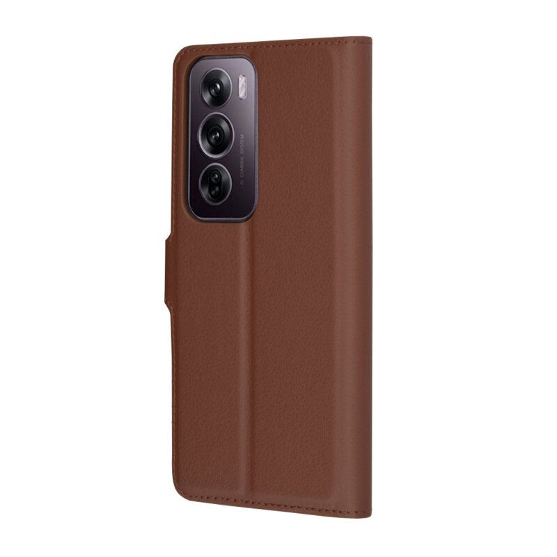 Husa Oppo Reno12 Pro Techsuit Leather Folio, maro