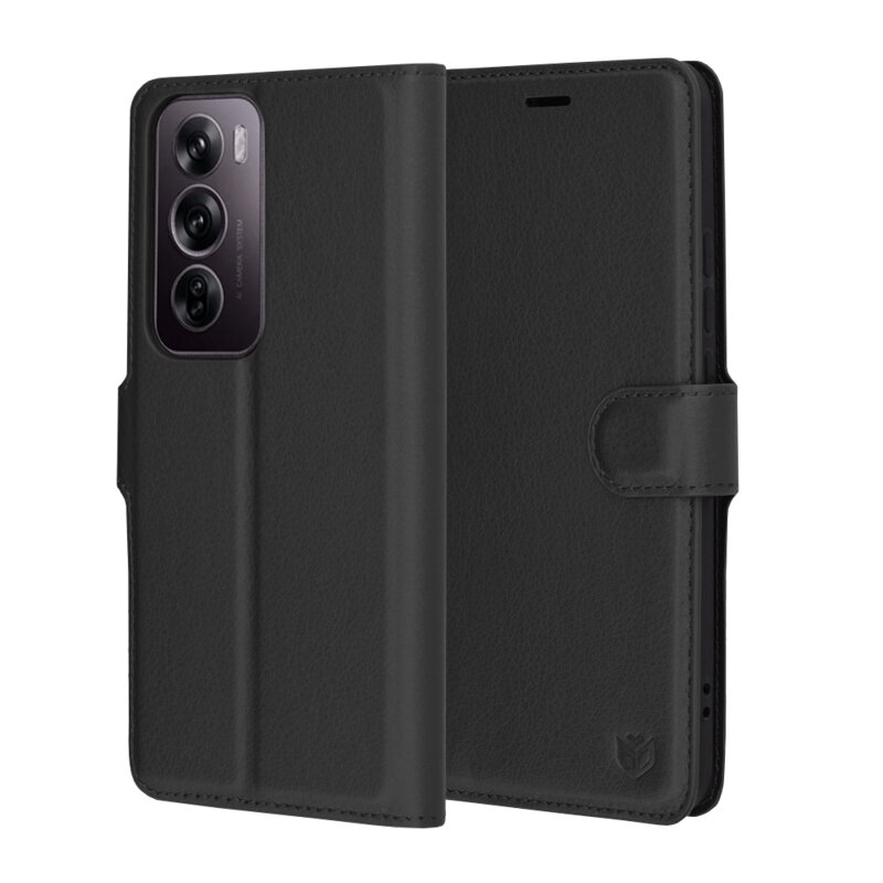 Husa Oppo Reno12 Pro Techsuit Leather Folio, negru
