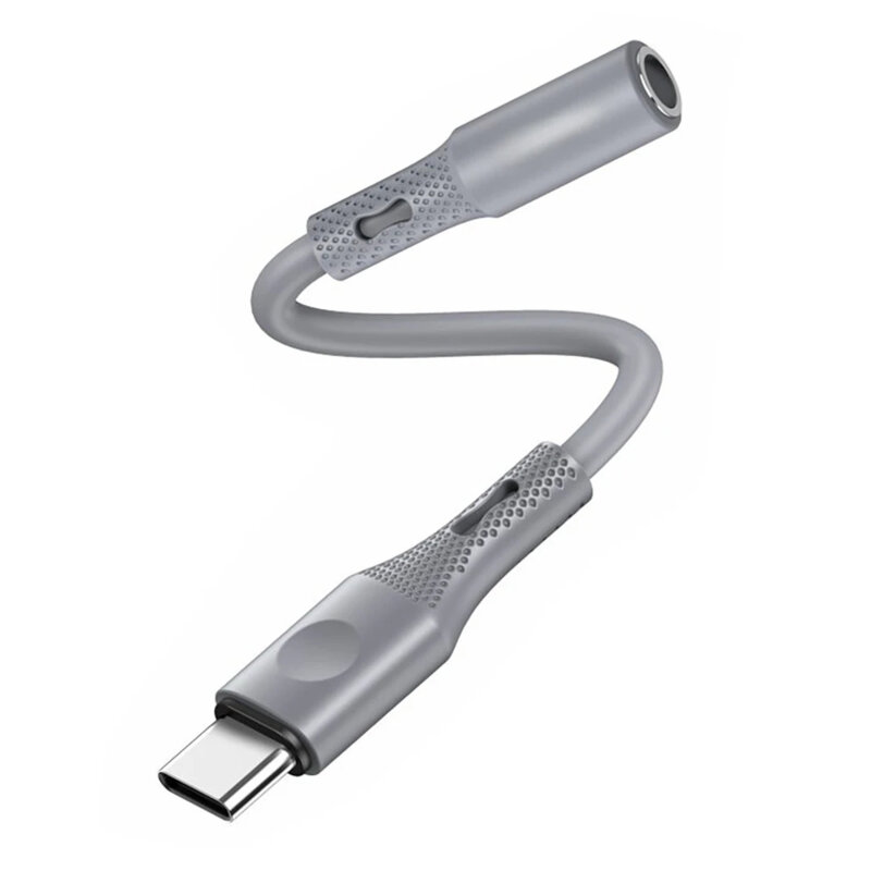 Adaptor audio premium, Type-C la Jack Techsuit SoundFleX AC1, gri