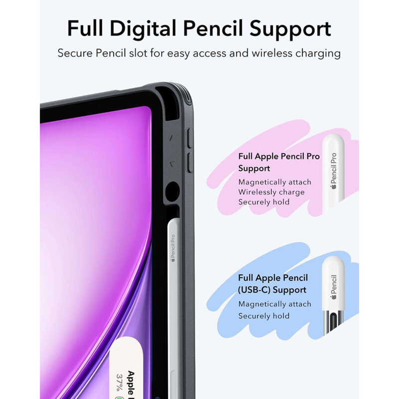 Husa iPad Air 13 (2024) ESR Flip Hybrid Pen, mov