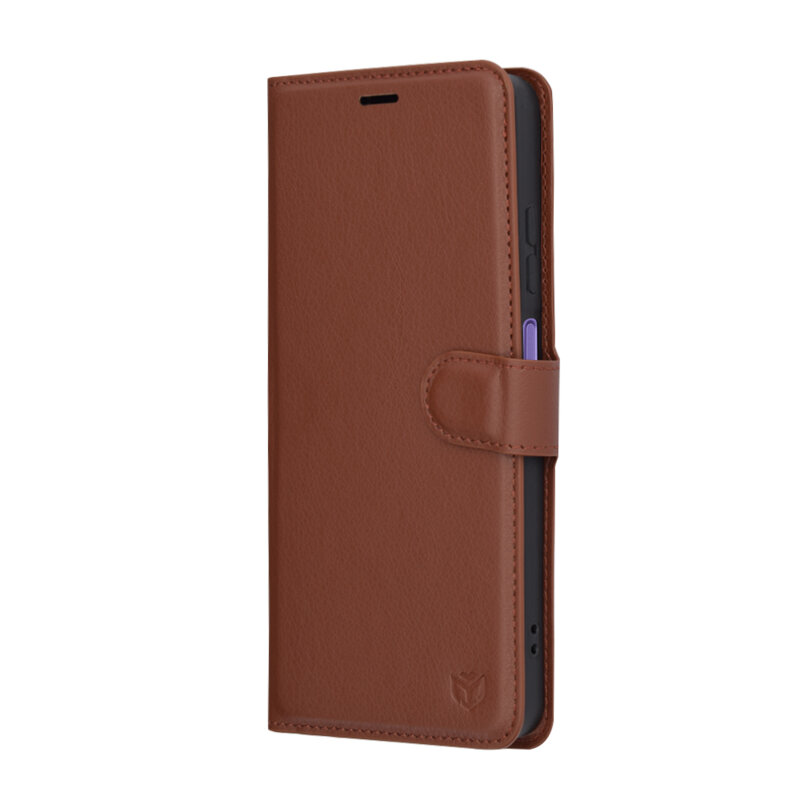 Husa Realme 12 Techsuit Leather Folio, maro