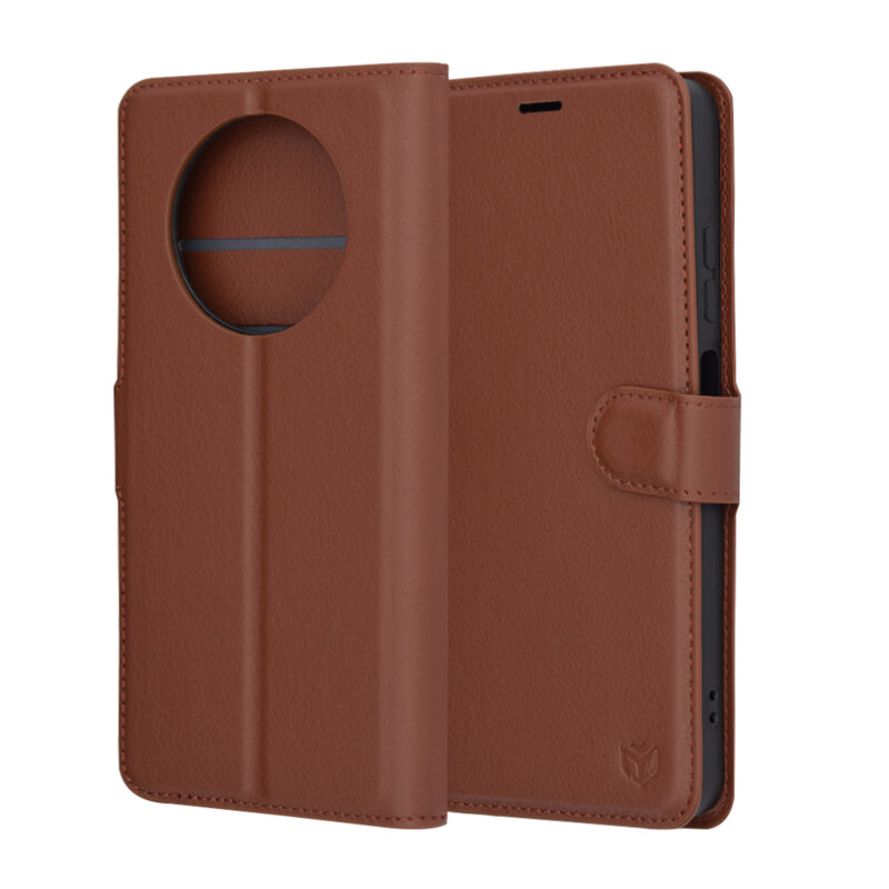 Husa Realme 12x Techsuit Leather Folio, maro