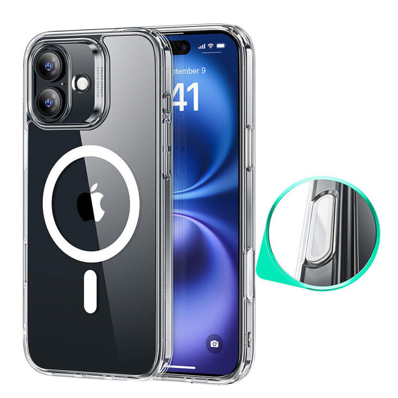 Husa iPhone 16 ESR Classic Hybrid HaloLock, transparenta