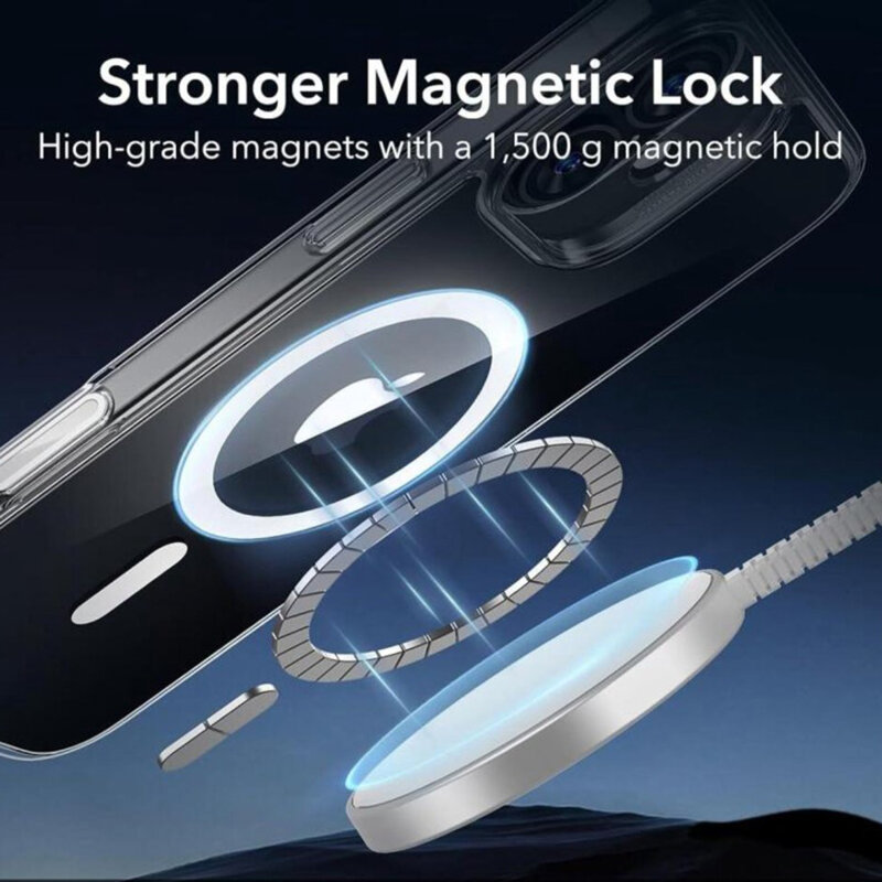 Husa iPhone 16 ESR Classic Hybrid HaloLock, transparenta