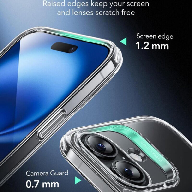 Husa iPhone 16 ESR Classic Hybrid HaloLock, transparenta