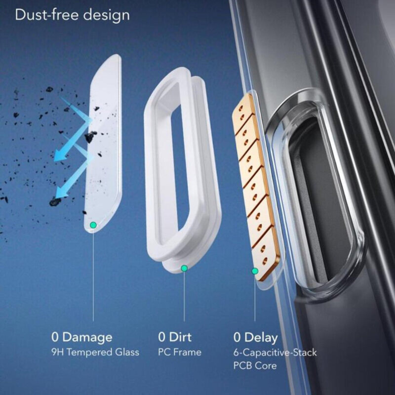 Husa iPhone 16 ESR Classic Hybrid HaloLock, negru frost