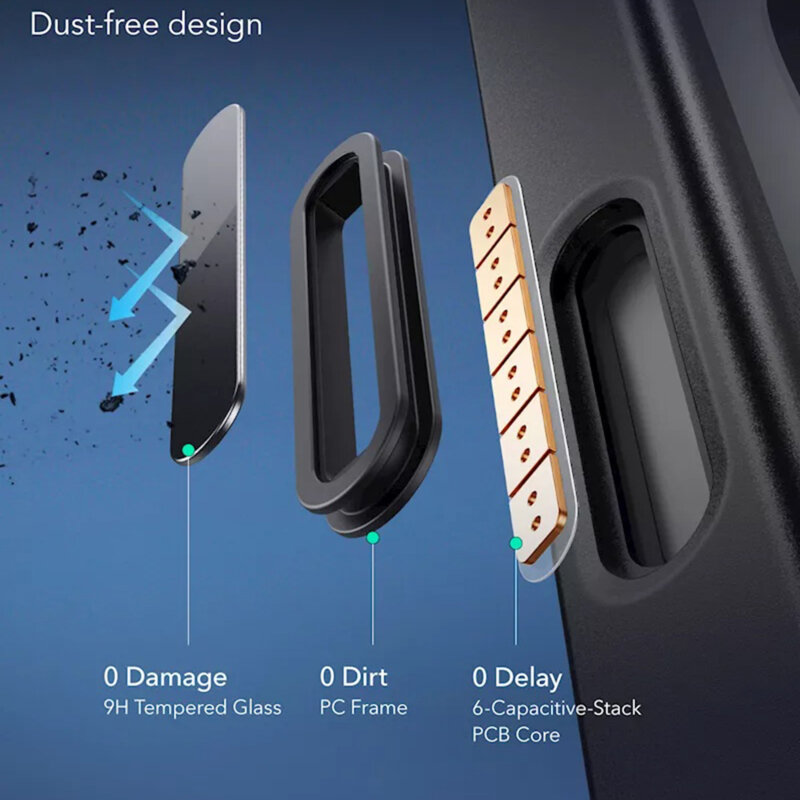 Husa iPhone 16 ESR Classic Hybrid HaloLock, negru/transparenta