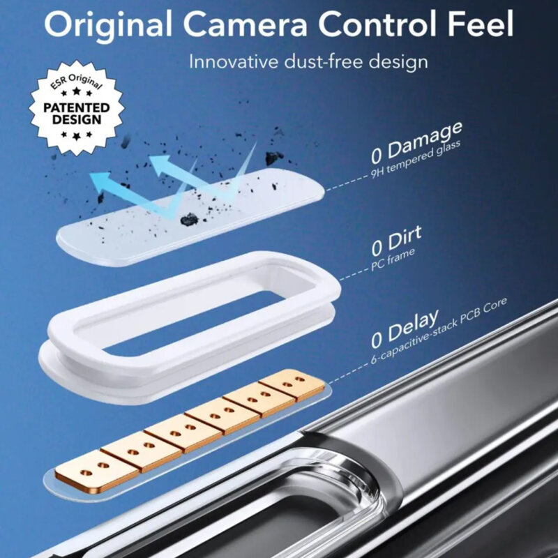 Husa iPhone 16 Pro ESR Classic Hybrid HaloLock, negru frost