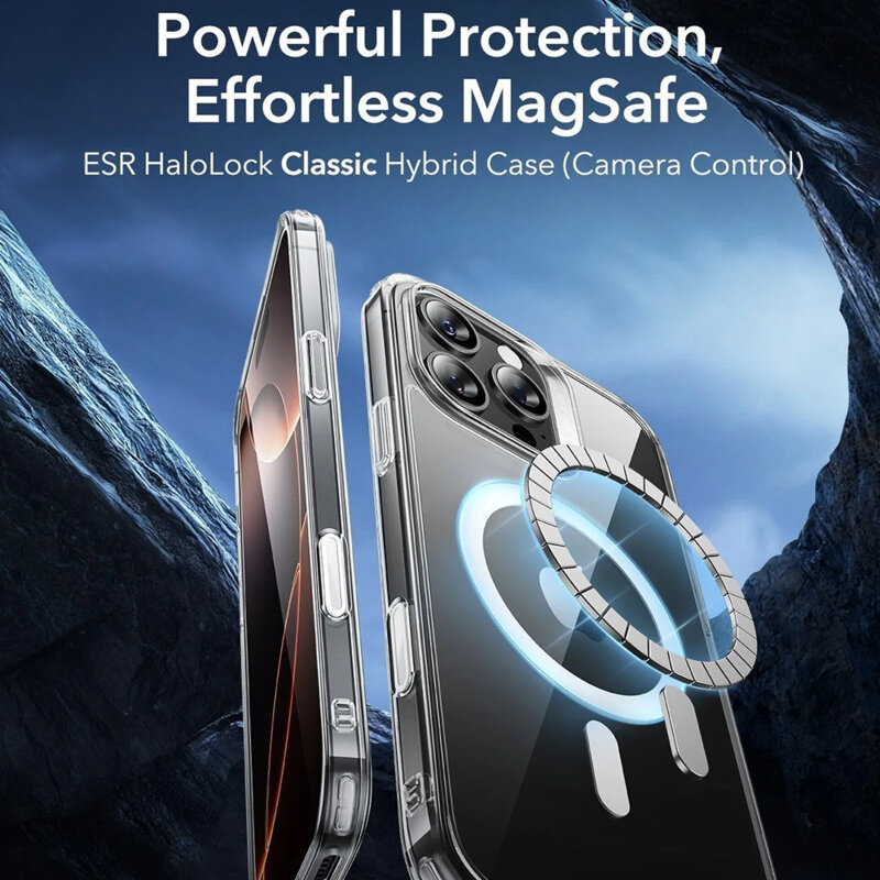 Husa iPhone 16 Pro Max ESR Classic Hybrid HaloLock, transparenta