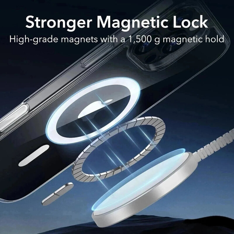 Husa iPhone 16 Pro Max ESR Classic Hybrid HaloLock, negru frost