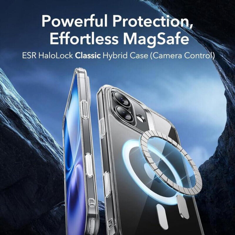 Husa iPhone 16 Plus ESR Classic Hybrid HaloLock, transparenta
