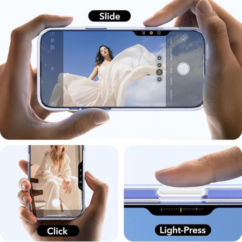 Husa iPhone 16 Plus ESR Classic Hybrid HaloLock Kickstand, transparenta