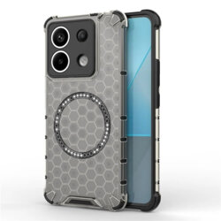 Husa transparenta Xiaomi Redmi Note 13 Pro 5G Techsuit HoneyComb Shield MagSafe, negru