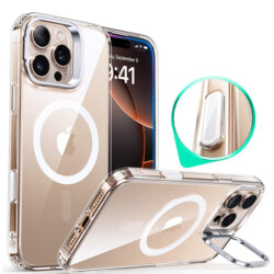 Husa iPhone 16 Pro ESR Classic Hybrid HaloLock Kickstand, transparenta