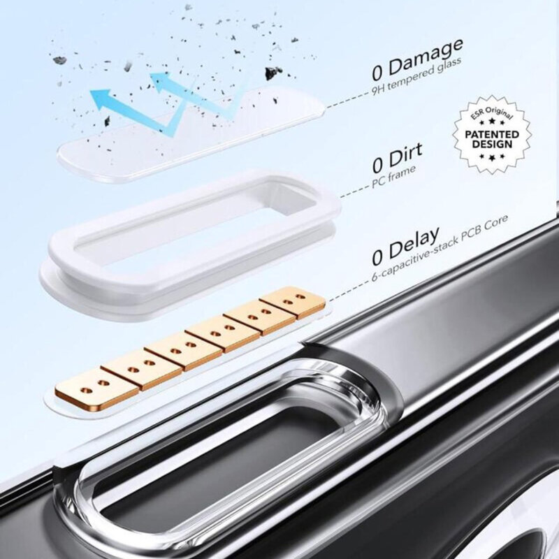 Husa iPhone 16 Pro ESR Classic Hybrid HaloLock Kickstand, transparenta