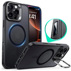 Husa iPhone 16 Pro Max ESR Classic Hybrid HaloLock Kickstand, negru frost