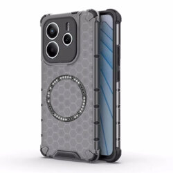 Husa transparenta Xiaomi Redmi Note 14 5G Techsuit HoneyComb Shield MagSafe, negru