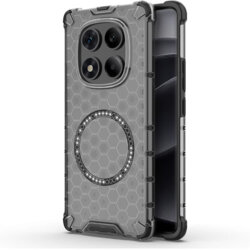 Husa transparenta Xiaomi Redmi Note 14 Pro 4G Techsuit HoneyComb Shield MagSafe, negru
