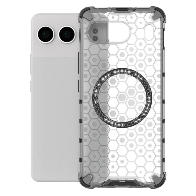 Husa transparenta OnePlus Nord 4 Techsuit HoneyComb Shield MagSafe, alb