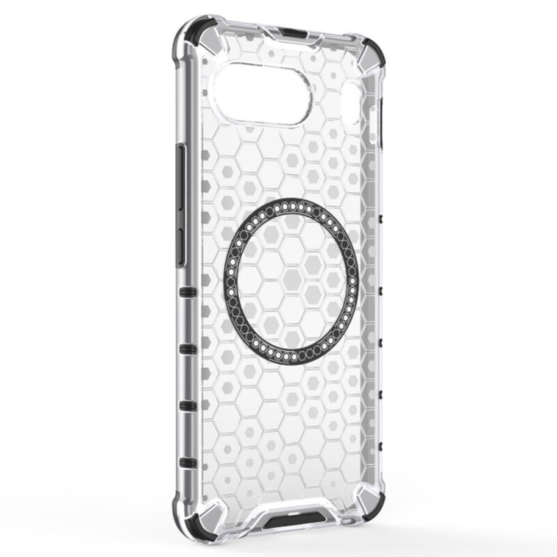 Husa transparenta OnePlus Nord 4 Techsuit HoneyComb Shield MagSafe, alb