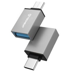 [Pachet 2x] Set adaptoare OTG, 2x USB to Type-C, 3A Techsuit A13