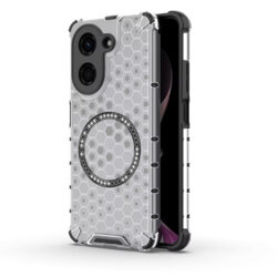Husa transparenta Xiaomi Redmi A5 4G (Regional) Techsuit HoneyComb Shield MagSafe, alb