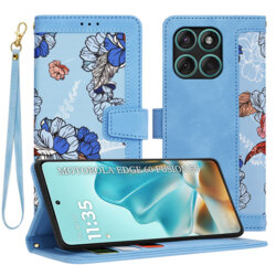 Husa personalizata fete Motorola Edge 60 Fusion Techsuit FlipCraft, bleu