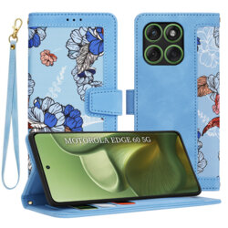 Husa personalizata fete Motorola Edge 60 Techsuit FlipCraft, bleu