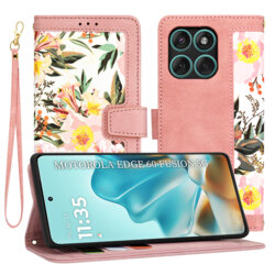 Husa personalizata fete Motorola Edge 60 Fusion Techsuit FlipCraft, roz