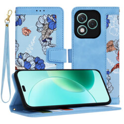Husa personalizata fete Honor 400 Lite Techsuit FlipCraft, bleu