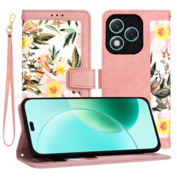 Husa personalizata fete Honor 400 Lite Techsuit FlipCraft, roz