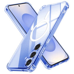 Husa Samsung Galaxy S25 Techsuit Shockproof Clear Silicone MagSafe, transparenta
